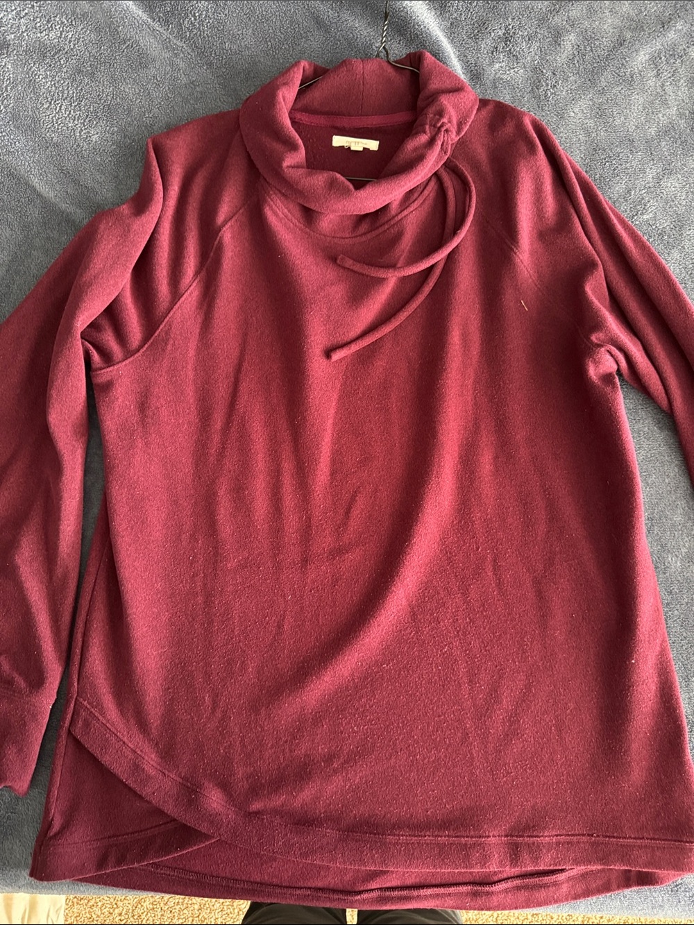Maurices Burgundy Cowl Neck Long-Sleeve Sweater